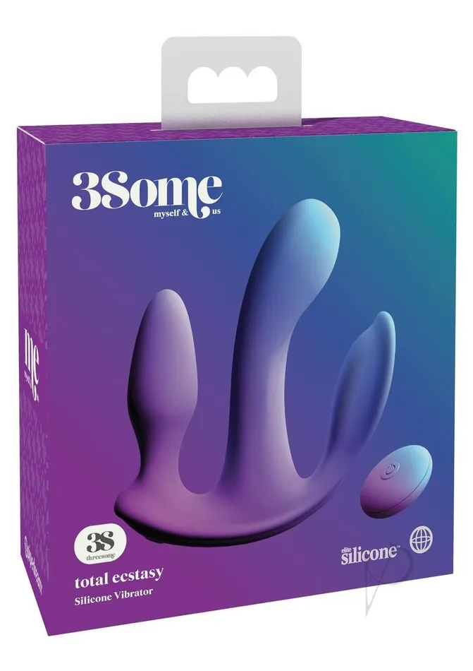 3some Female Sex Toys 3Some Total Ecstasy Silicone Rechargeable Vibrator with Remote Control Purple 3some Female Sex Toys 3Some Total Ecstasy Silicone Rechargeable Vibrator with Remote Control Purple