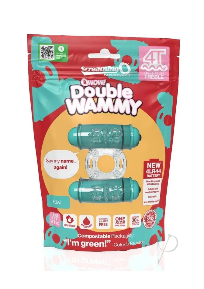 4T Double Wammy Silicone Dual Vibrating Couples Cock Ring Kiwi Screaming O Couples 4T Double Wammy Silicone Dual Vibrating Couples Cock Ring Kiwi Screaming O Couples