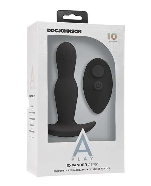 APlay Expander Rechargeable Silicone Anal Plug with Remote Control Black A Play Male Sex Toys APlay Expander Rechargeable Silicone Anal Plug with Remote Control Black A Play Male Sex Toys