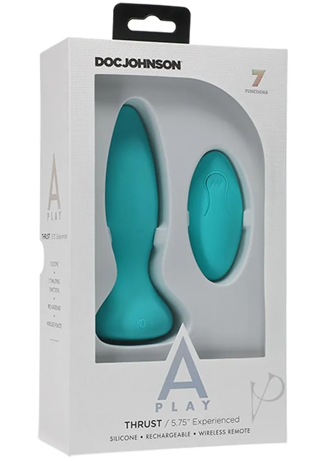 APlay Thrust Experienced Anal Plug with Remote Control Teal A Play Male Sex Toys