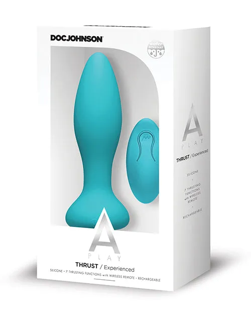 APlay Thrust Experienced Anal Plug with Remote Control Teal A Play Male Sex Toys