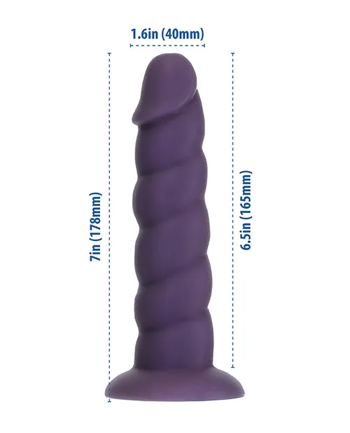 Addiction Fantasy Unicorn Silicone Dildo 7in Purple Addiction Dildos