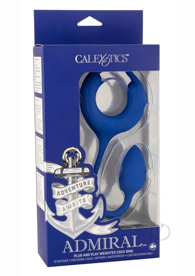 Admiral Admiral Plug and Play Weighted Silicone Cock Ring Blue Male Sex Toys