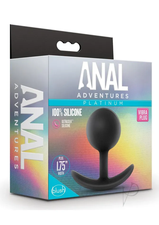 Anal Adventure Platinum Silicone Vibra Plug Black Anal Adventures Anal