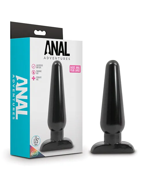 Anal Adventures Male Sex Toys Anal Adventures Basic Anal Plug Large Black Anal Adventures Male Sex Toys Anal Adventures Basic Anal Plug Large Black