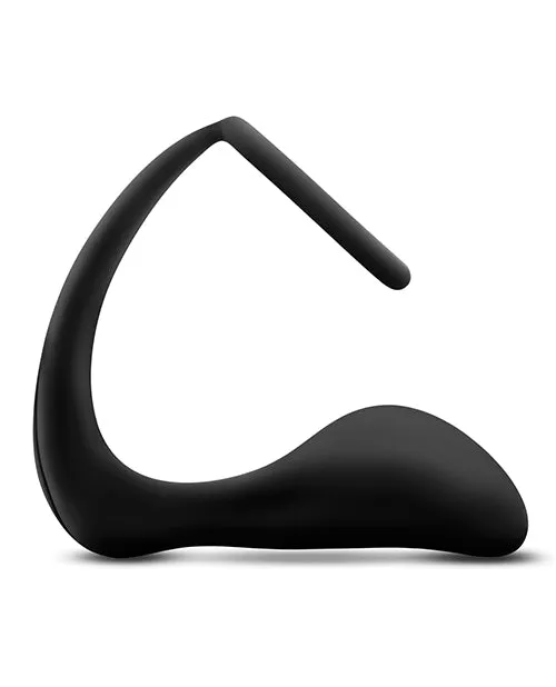 Anal Adventures Platinum Silicone Cock Ring and Butt Plug Black Anal Adventures Male Sex Toys