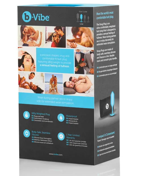 Anal B Vibe BVibe Snug Plug 3 Silicone Weighted Anal Plug Teal