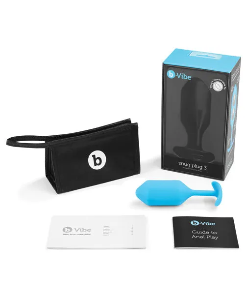 Anal B Vibe BVibe Snug Plug 3 Silicone Weighted Anal Plug Teal