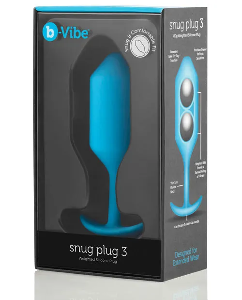 Anal B Vibe BVibe Snug Plug 3 Silicone Weighted Anal Plug Teal