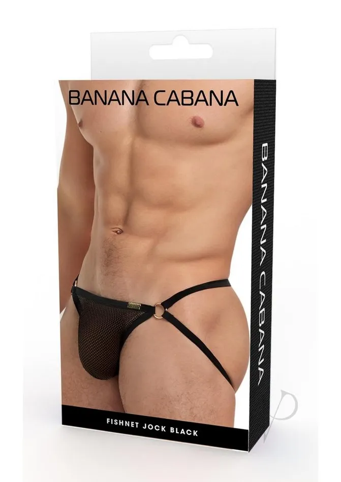 Anal Banana Cabana Banana Cabana Jock Mesh MediumLarge Black