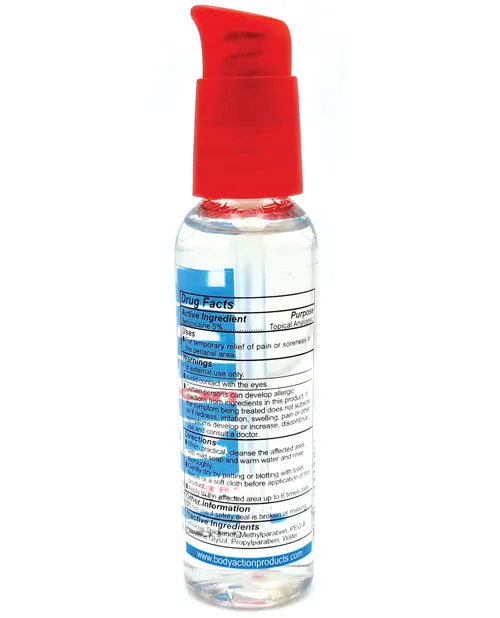 Anal Body Action Anal Glide Anal Desensitizer Water Based Lubricant 2oz Body Action Products