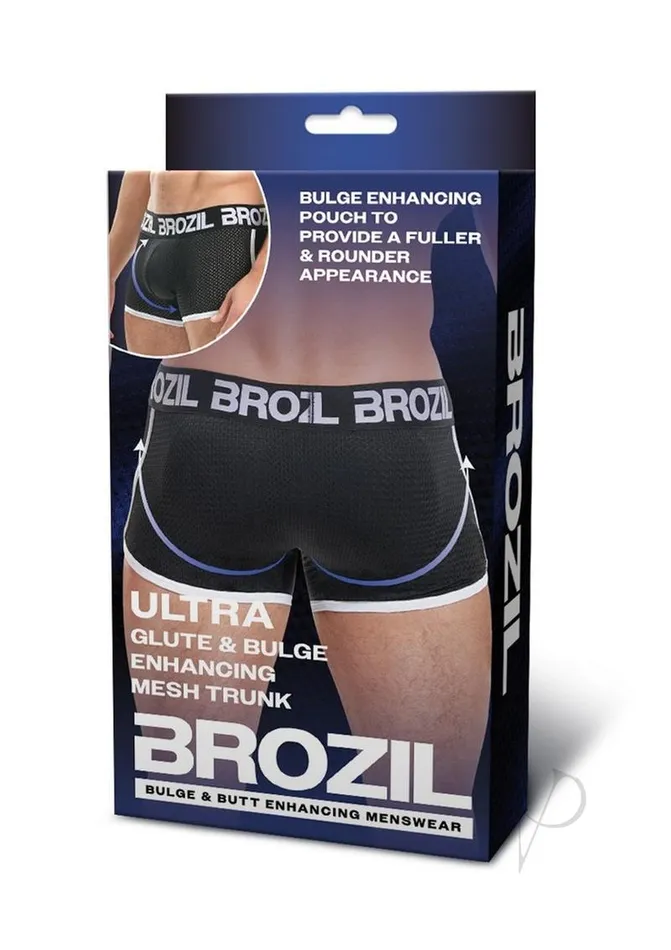 Anal Brozil Brozil Ultra Glute and Bulge Enhancing Mesh Trunk SmallMedium Black Anal Brozil Brozil Ultra Glute and Bulge Enhancing Mesh Trunk SmallMedium Black