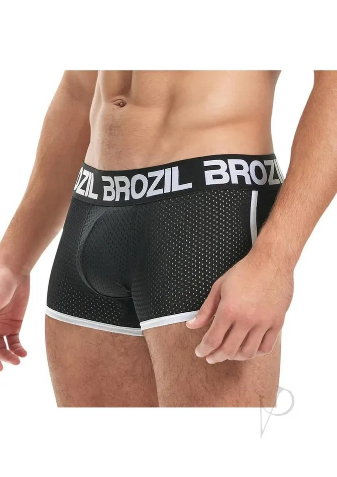 Anal Brozil Brozil Ultra Glute and Bulge Enhancing Mesh Trunk SmallMedium Black Anal Brozil Brozil Ultra Glute and Bulge Enhancing Mesh Trunk SmallMedium Black