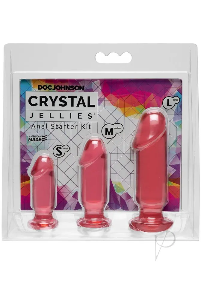 Anal Crystal Jellies Crystal Jellies Anal Starter 3 Piece Kit Pink
