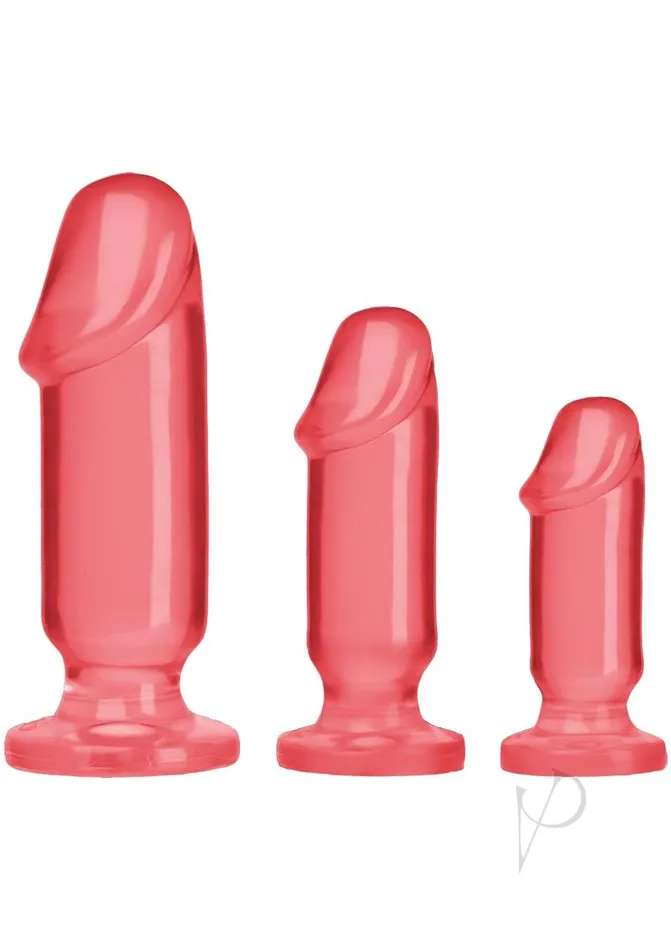 Anal Crystal Jellies Crystal Jellies Anal Starter 3 Piece Kit Pink