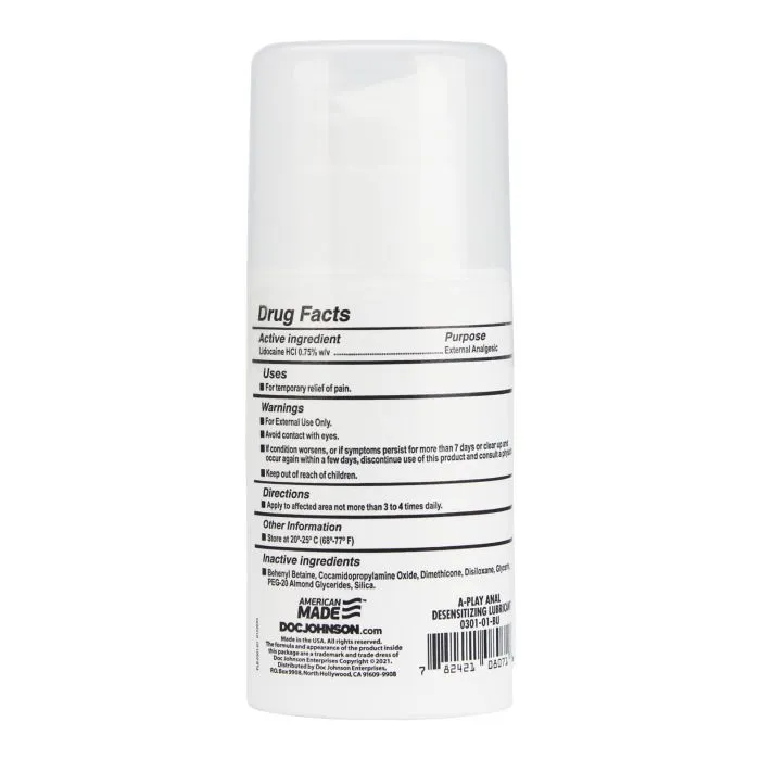 Anal Doc Johnson A Play Anal Desensitizing Gel 34 oz