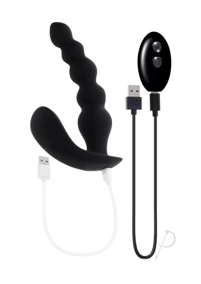 Anal Evolved Bead Me Up Rechargeable Silicone Vibrating Anal Beads with Remote Control Black Anal Evolved Bead Me Up Rechargeable Silicone Vibrating Anal Beads with Remote Control Black