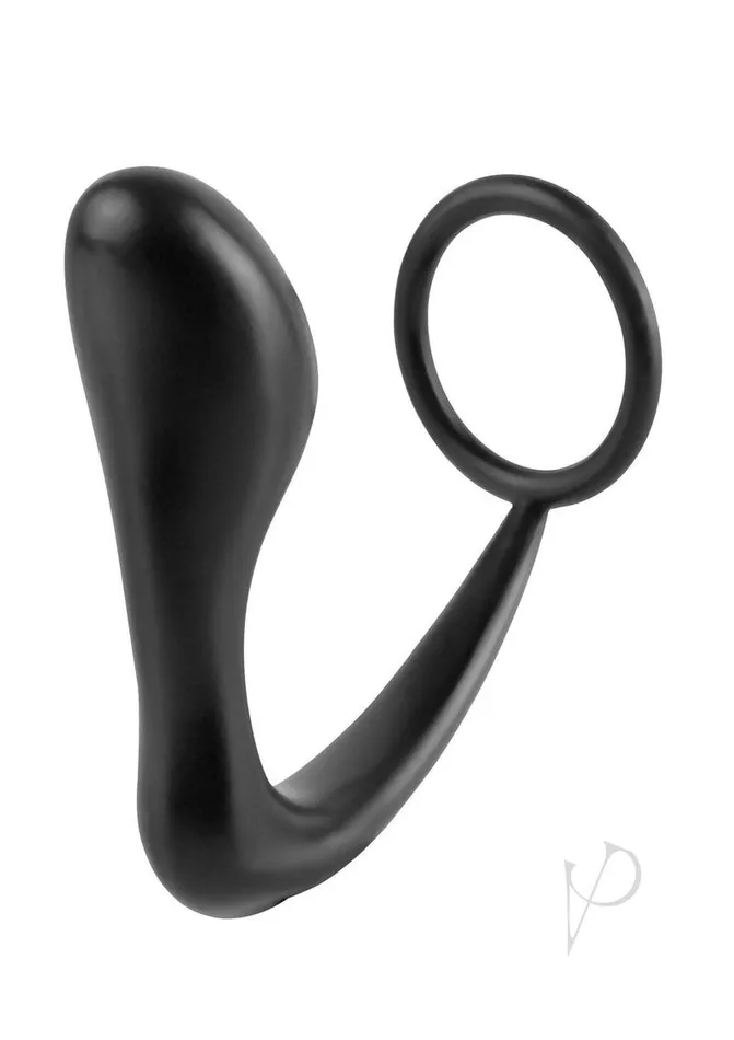 Anal Fantasy Collection Male Sex Toys Anal Fantasy Collection AssGasm Cock Ring Plug 4in Black