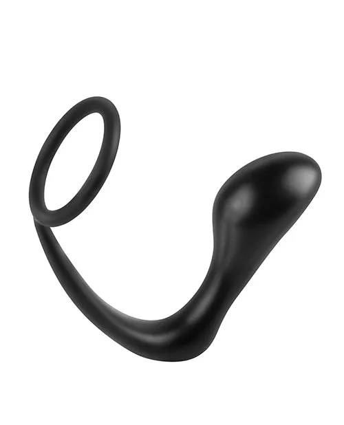 Anal Fantasy Collection Male Sex Toys Anal Fantasy Collection AssGasm Cock Ring Plug 4in Black