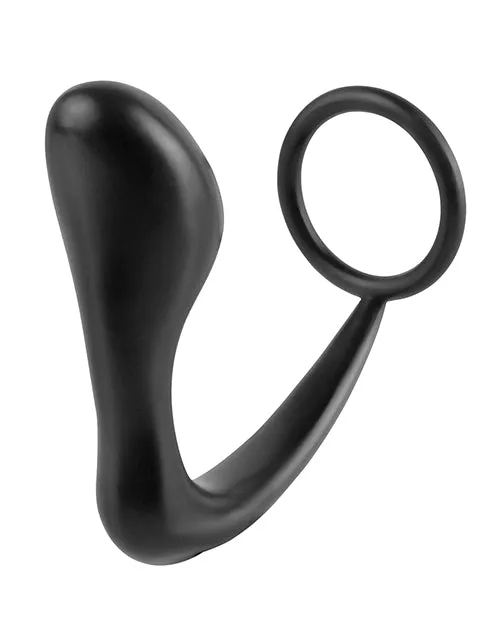 Anal Fantasy Collection Male Sex Toys Anal Fantasy Collection AssGasm Cock Ring Plug 4in Black