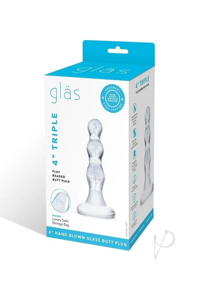 Anal Glas Glas Triple Play Beaded Butt Plug