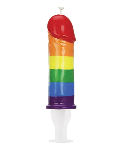 Anal Hott Products Pecker Shot Syringe Rainbow