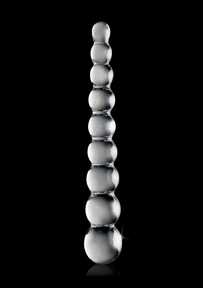 Anal Icicles No 2 Beaded Glass Anal Probe Clear Icicles