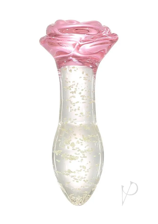Anal Juicy Juicy Glass Rose Glow in The Dark Butt Plug ClearPink Anal Juicy Juicy Glass Rose Glow in The Dark Butt Plug ClearPink