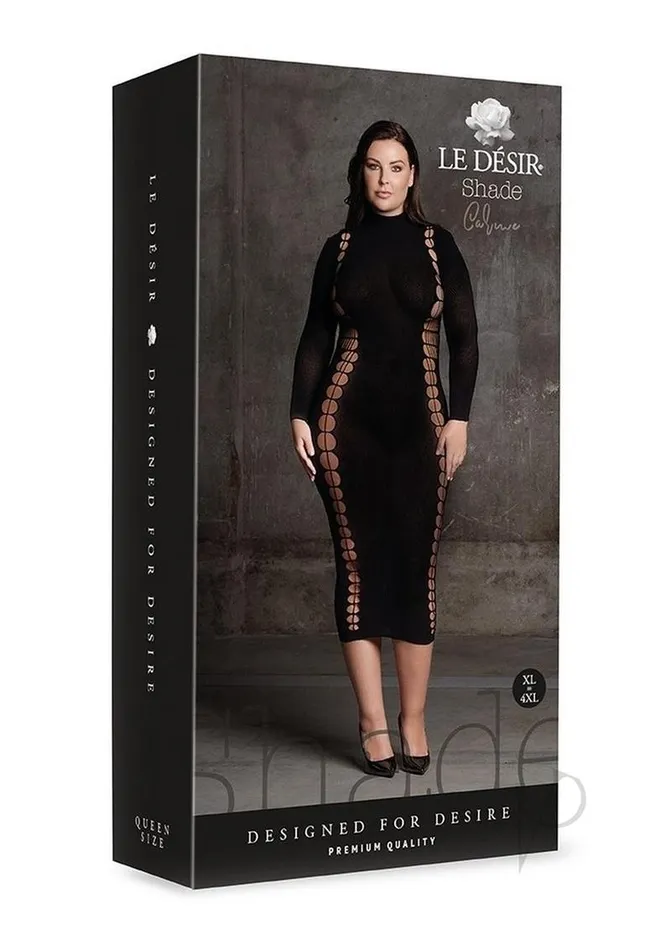 Anal Le Desir Le Desir Shade Carme XI Dress with Turtleneck Queen Black
