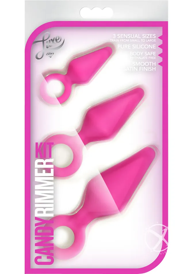 Anal Luxe Luxe Candy Rimmer Anal Kit Silicone 3 piece kit Pink