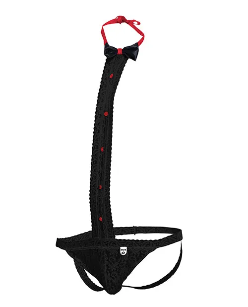 Anal Malebasics Male Basics Tuxedo Lace Jockstrap Black SM Anal Malebasics Male Basics Tuxedo Lace Jockstrap Black SM