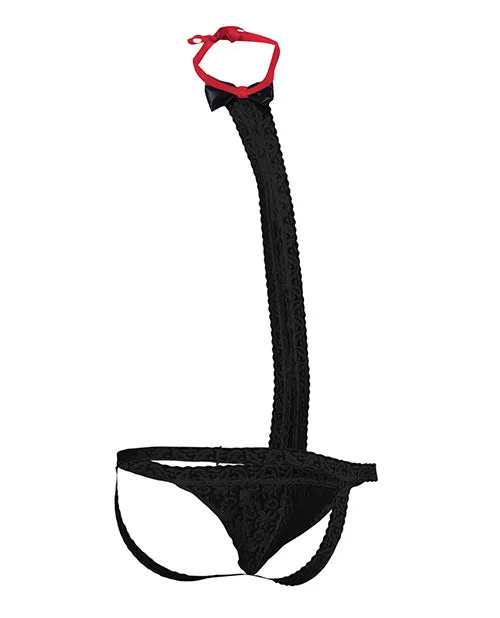 Anal Malebasics Male Basics Tuxedo Lace Jockstrap Black SM Anal Malebasics Male Basics Tuxedo Lace Jockstrap Black SM