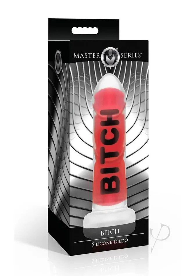 Anal Master Series BITCH Silicone Dildo RedBlackClear Master Series