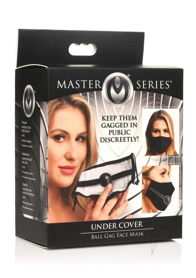 Anal Master Series Master Series Under Cover Ball Gag Face Mask Black