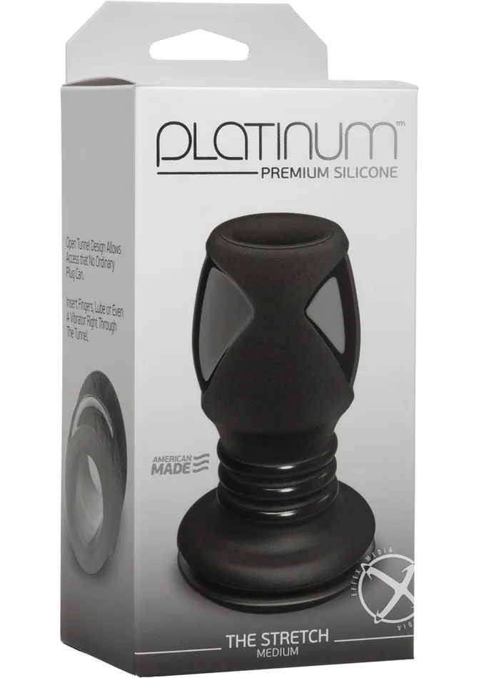 Anal Platinum Premium Silicone Platinum Premium Silicone The Stretch Medium Anal Expander Plug Black
