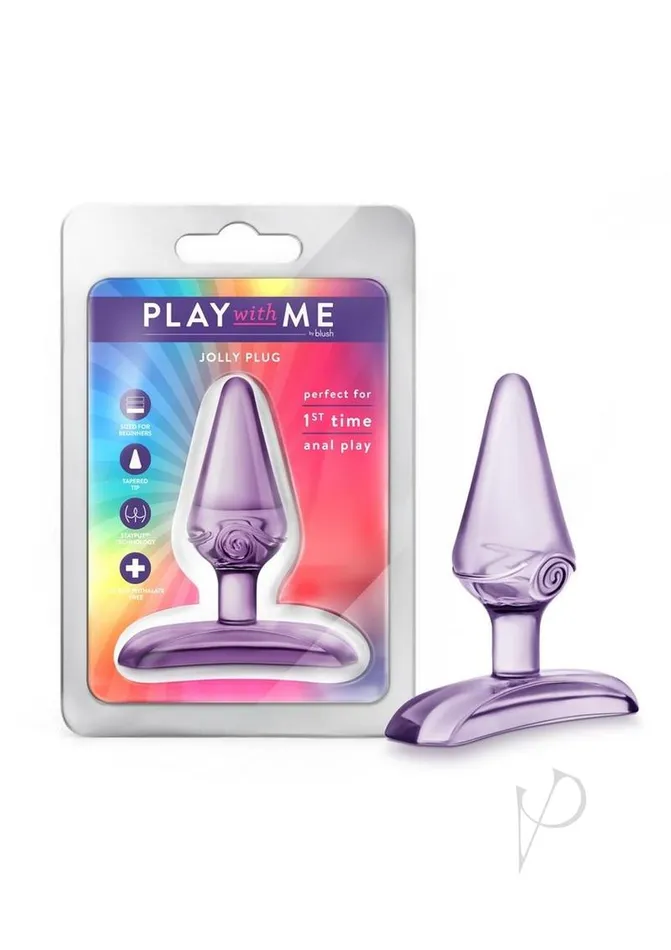 Anal Play with Me Jolly Plug Butt Plug Purple Play With Me By Blush