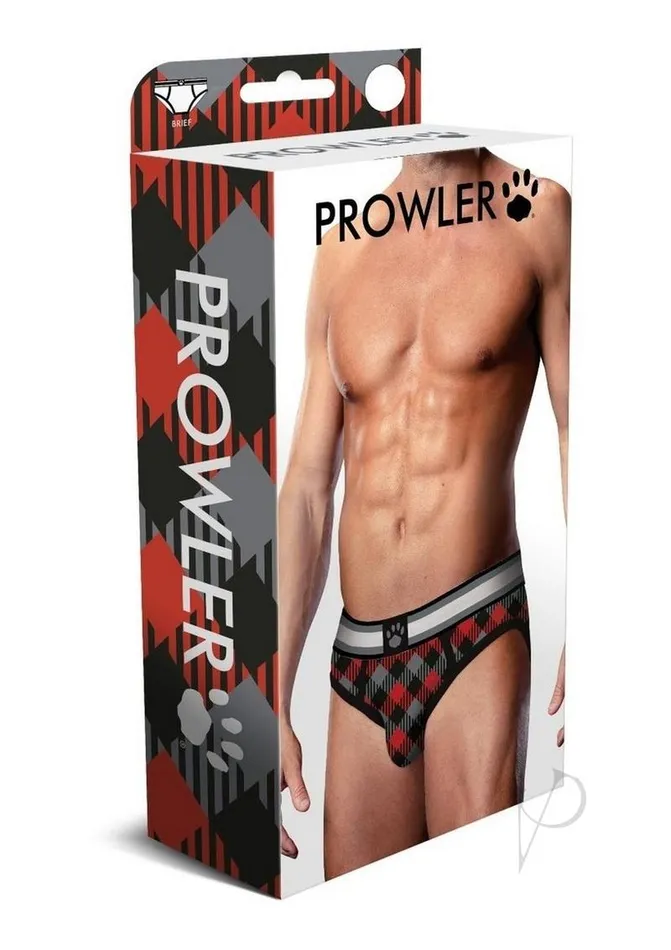 Anal Prowler Tartan 1 Brief XLarge BlackRed Prowler