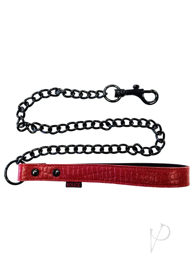 Anal Rouge Anaconda Lead with Metal Chain BurgundyBlack Rouge