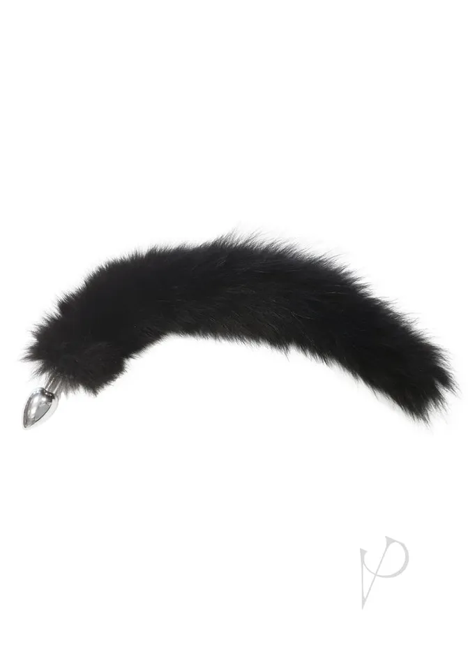 Anal Rouge Rouge Solid Stainless Steel Butt Plug with ScrewOn Tail with Real Fur Medium Black Anal Rouge Rouge Solid Stainless Steel Butt Plug with ScrewOn Tail with Real Fur Medium Black