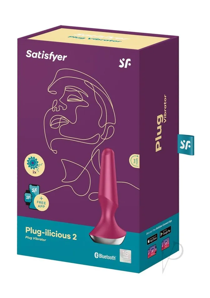 Anal Satisfyer Satisfyer Plugilicious 2 Silicone Vibrating Anal Plug Berry Anal Satisfyer Satisfyer Plugilicious 2 Silicone Vibrating Anal Plug Berry