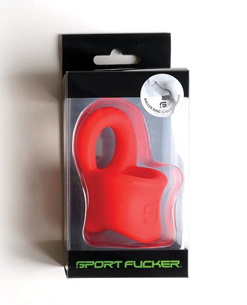 Anal Sport Fucker Sport Fucker Silicone Baller Ring Red