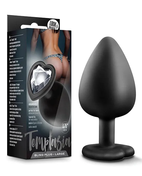 Anal Temptasia Temptasia Bling Plug Silicone Butt Plug Large Black Anal Temptasia Temptasia Bling Plug Silicone Butt Plug Large Black