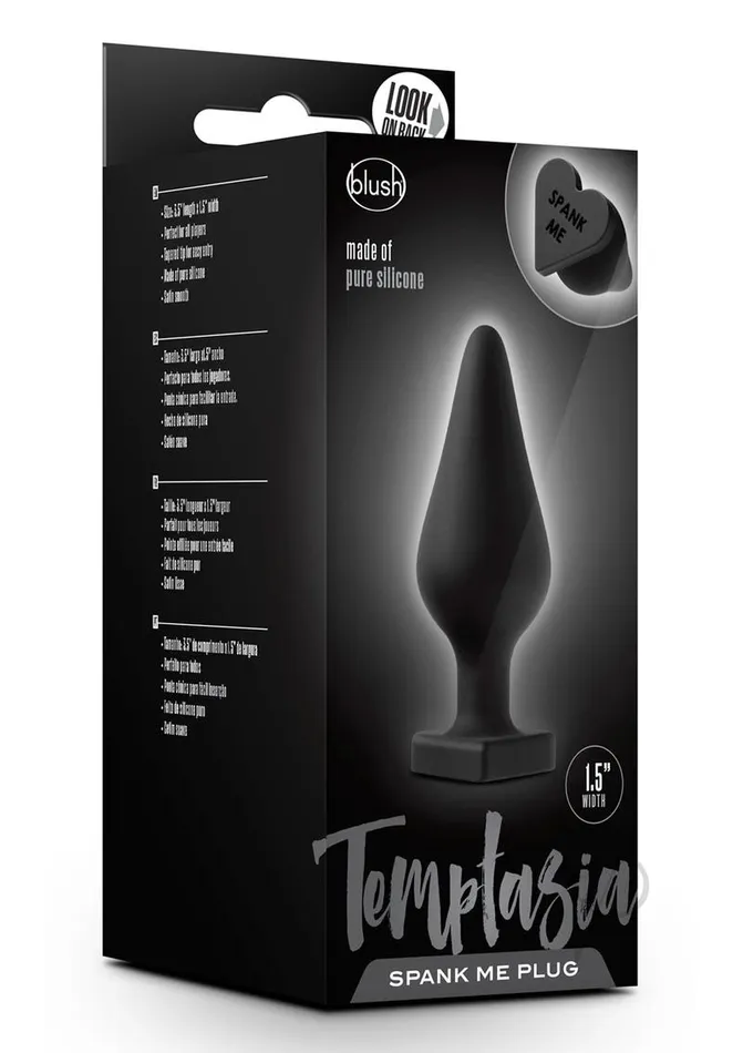 Anal Temptasia Temptasia Spank Me Silicone Butt Plug Black