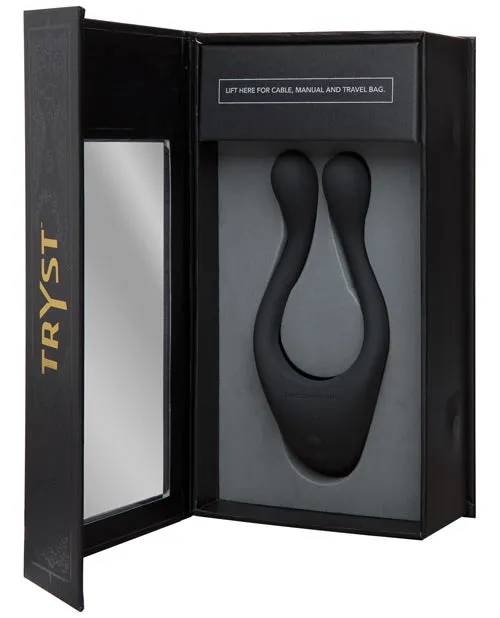 Anal Tryst Tryst Rechargeable Multi Erogenous Zone Silicone Massager Black