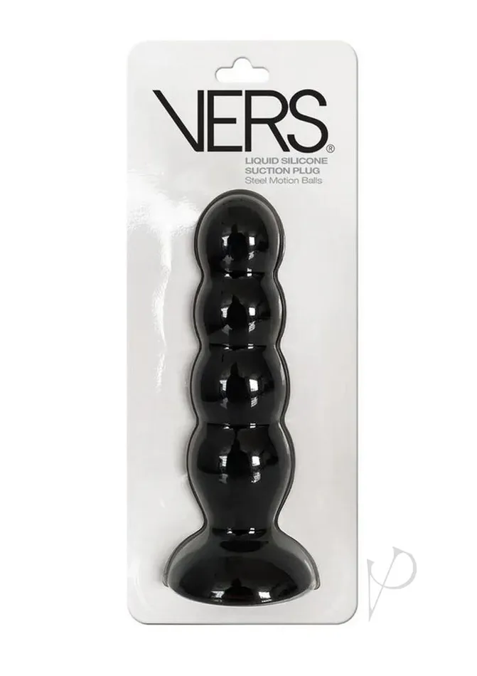 Anal Vers Vers Liquid Silicone Suction Plug Black
