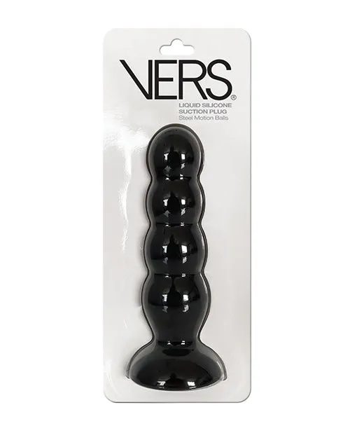Anal Vers Vers Liquid Silicone Suction Plug Black