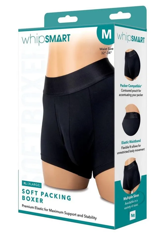 Anal WhipSmart Soft Packing Boxer Medium Black Whipsmart