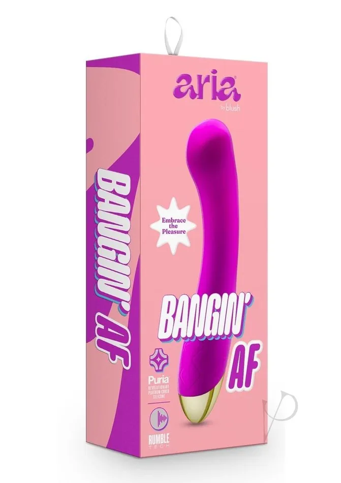 Aria Vibrators Aria Bangin AF Rechargeable Silicone Vibrator Purple
