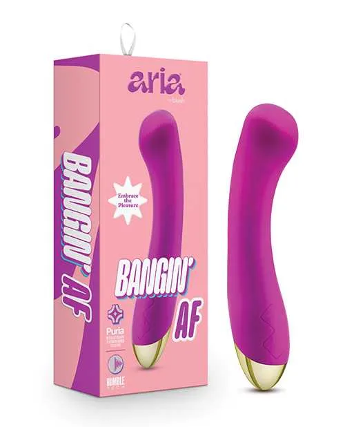 Aria Vibrators Aria Bangin AF Rechargeable Silicone Vibrator Purple