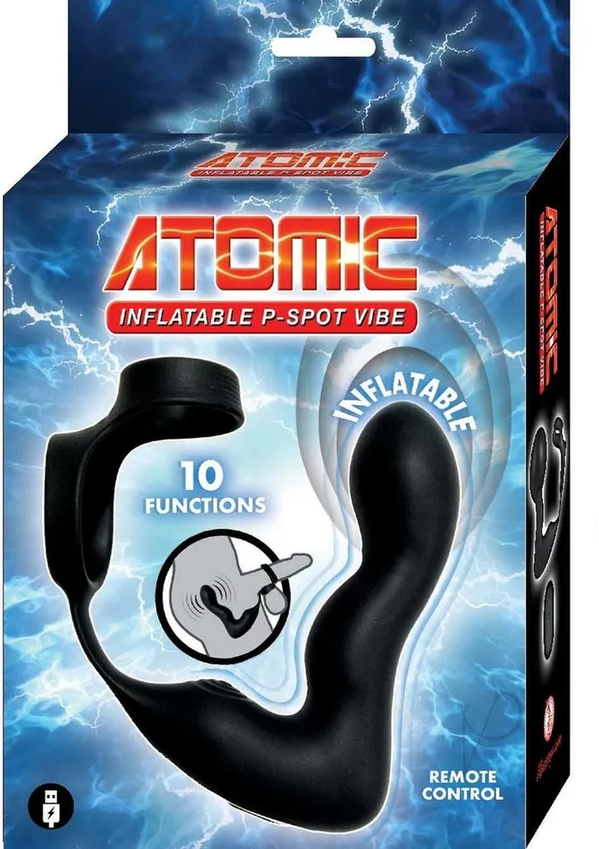 Atomic Female Sex Toys Atomic Inflatable PSpot Rechargeable Silicone Prostate Stimulator with Remote Control Black Atomic Female Sex Toys Atomic Inflatable PSpot Rechargeable Silicone Prostate Stimulator with Remote Control Black